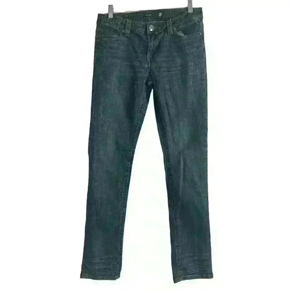 Vigross Woman’s Distressed Dark Wash Low Rise Skinny Jeans- Size 5 - Picture 1 of 10